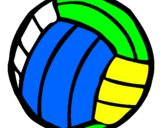 Desenho Bola de voleibol pintado por anónimo