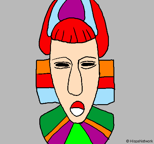 Desenho Máscara africana pintado por LUCAS BATCELLOS