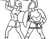 Desenho Luta de gladiadores pintado por Amanda