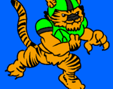 Desenho Jogador tigre pintado por rafael