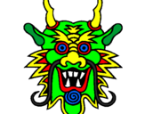 Desenho Cara de dragão pintado por vinagdd