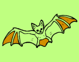 Desenho Morcego a voar pintado por leticia