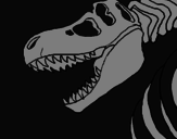 Desenho Esqueleto tiranossauro rex pintado por leonardo