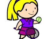 Desenho Rapariga tenista pintado por ester