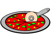Desenho Pizza pintado por natalia