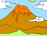 Desenho Monte Fuji pintado por ana sofia miranda nicolau