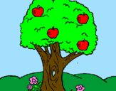 Desenho Macieira  pintado por A  ARVORE