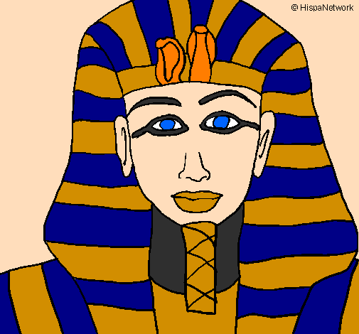 Desenho Tutankamon pintado por mi