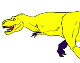 Desenho Tiranossaurus Rex pintado por Yúri Kaiky