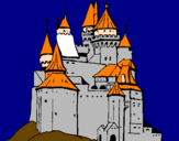 Desenho Castelo medieval pintado por yuri