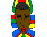 Desenho Máscara africana pintado por FÁTIMA