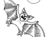 Desenho Morcego cão pintado por morcego