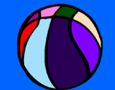 Desenho Bola de basquete pintado por nanda