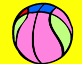 Desenho Bola de basquete pintado por anónimo