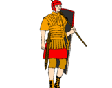 Desenho Soldado romano pintado por eduardo