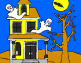 Desenho Casa do terror pintado por solange