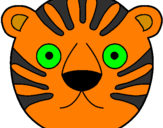 Desenho Tigre II pintado por onça