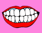 Desenho Boca e dentes pintado por Dentes