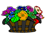 Desenho Cesta de flores 10 pintado por Primavera