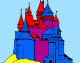 Desenho Castelo medieval pintado por junior