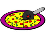 Desenho Pizza pintado por leticia