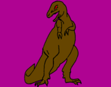 Desenho Tiranossauro rex pintado por FELIPE MOURA DE ARA