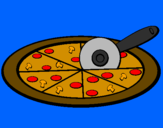 Desenho Pizza pintado por 123456