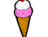 Desenho Cone de gelado pintado por Pucca
