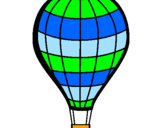 Desenho Balão de ar quente pintado por oio