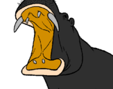 Desenho Hipopótamo com a boca aberta pintado por Ousis Ikeels