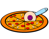 Desenho Pizza pintado por Freitas