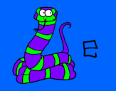 Desenho Serpente pintado por chinakara