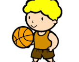 Desenho Jogador de basquete pintado por Pedro