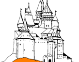 Desenho Castelo medieval pintado por lucas