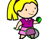Desenho Rapariga tenista pintado por riti