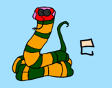 Desenho Serpente pintado por fabiana