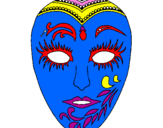 Desenho Máscara pintado por lolita