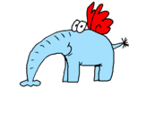 Desenho Elefante com asas pintado por estelar