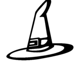 Desenho Chapéu de bruxa pintado por artur