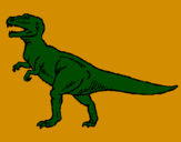 Desenho Tiranossaurus Rex pintado por leo