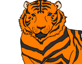 Desenho Tigre pintado por bruna amancio