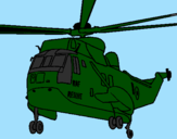 Desenho Helicoptero de resgate pintado por piquita@c.l