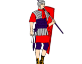 Desenho Soldado romano pintado por rick