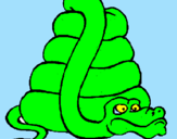 Desenho Serpente grande pintado por victoria   maraia