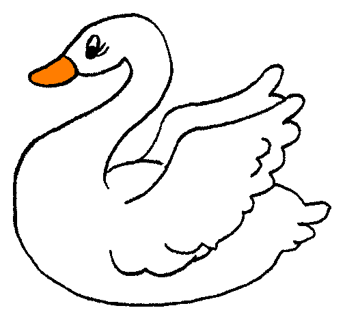 Desenho Cisne pintado por joana