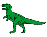 Desenho Tiranossaurus Rex pintado por Ivan Augusto  4anos