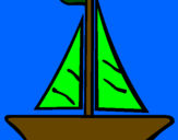 Desenho Barco veleiro pintado por modelo 4