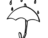 Desenho Guarda-chuva pintado por Xana
