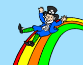 Desenho Duende no arco-íris pintado por dani