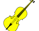 Desenho Violino pintado por Talita
